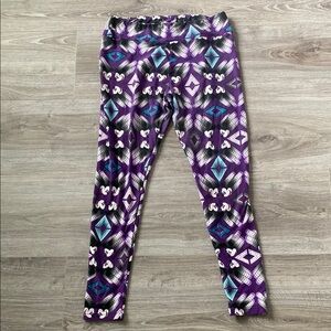 Lularoe Disney Mickey Mouse Geometric Design Plus Size Leggings